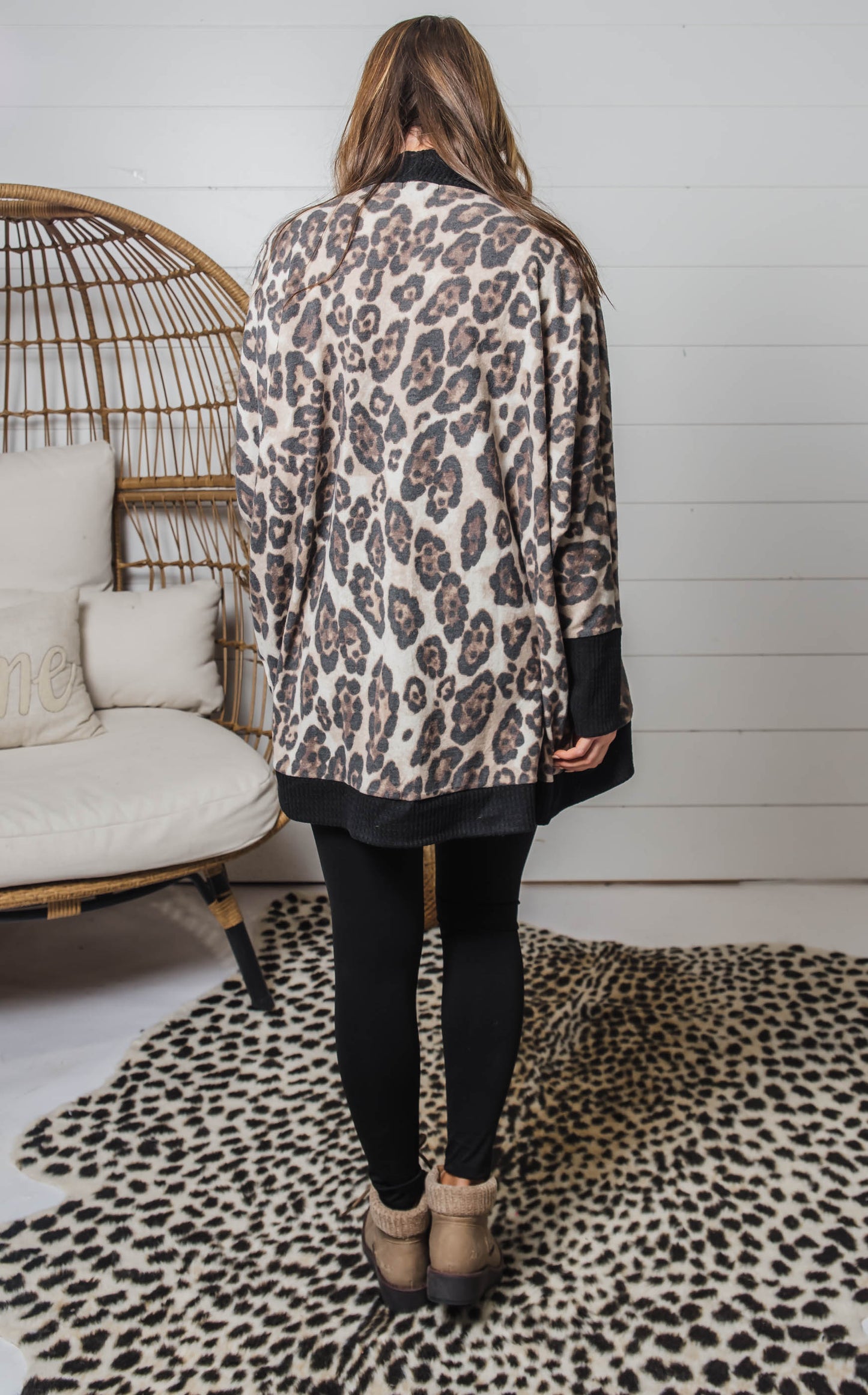 leopard dolman cardigan 