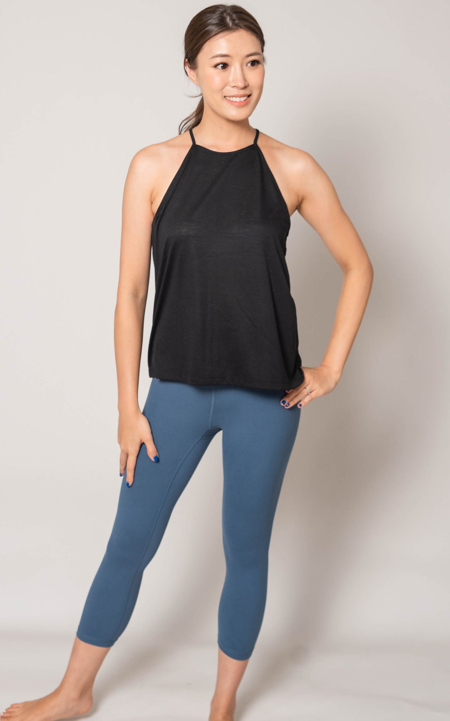 High Neck Flowy Tank** - Final Sale