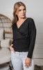 Surplice Front Smocked Long Sleeve Top - Final Sale