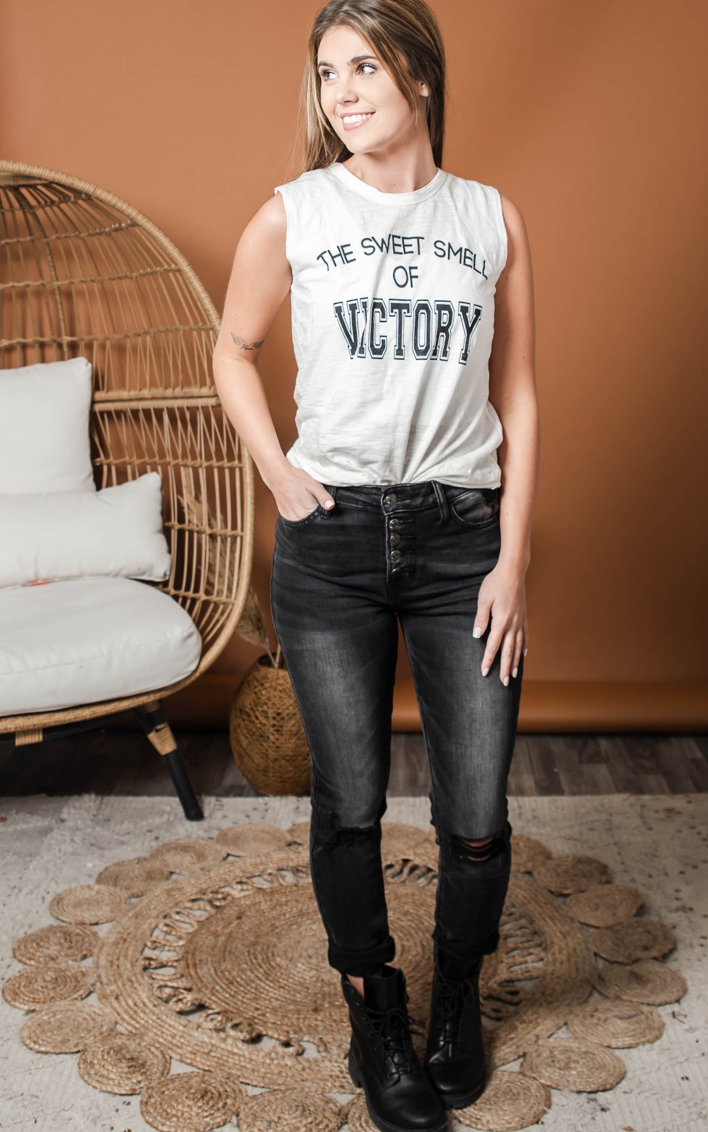 Sweet Smell of Victory Muscle Tank** - Final Sale