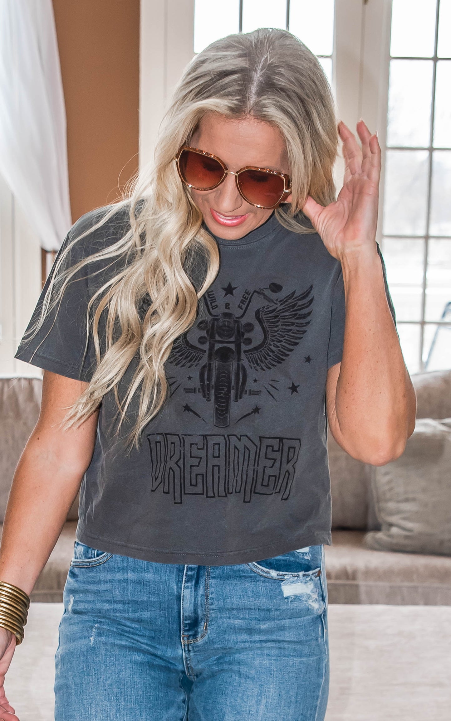 Dreamer Motorcycle Crop Tee