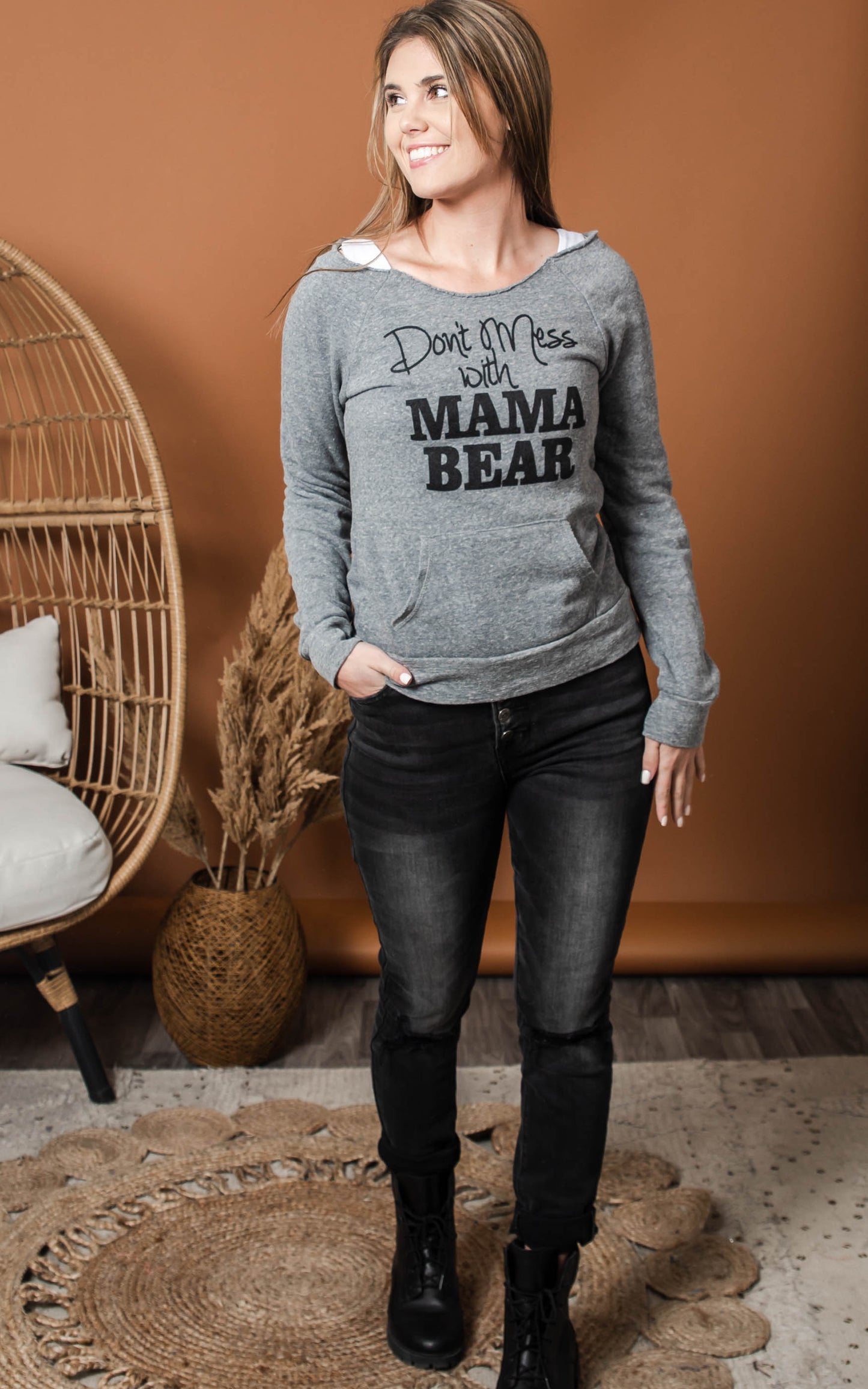 mama bear slouchy sweatshirt