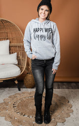 happy wife light grey hoodie