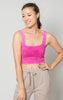 Mineral Washed Square Neck Crop Brami - Final Sale