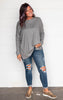 Heather Ribbed Dolman Top - Final Sale