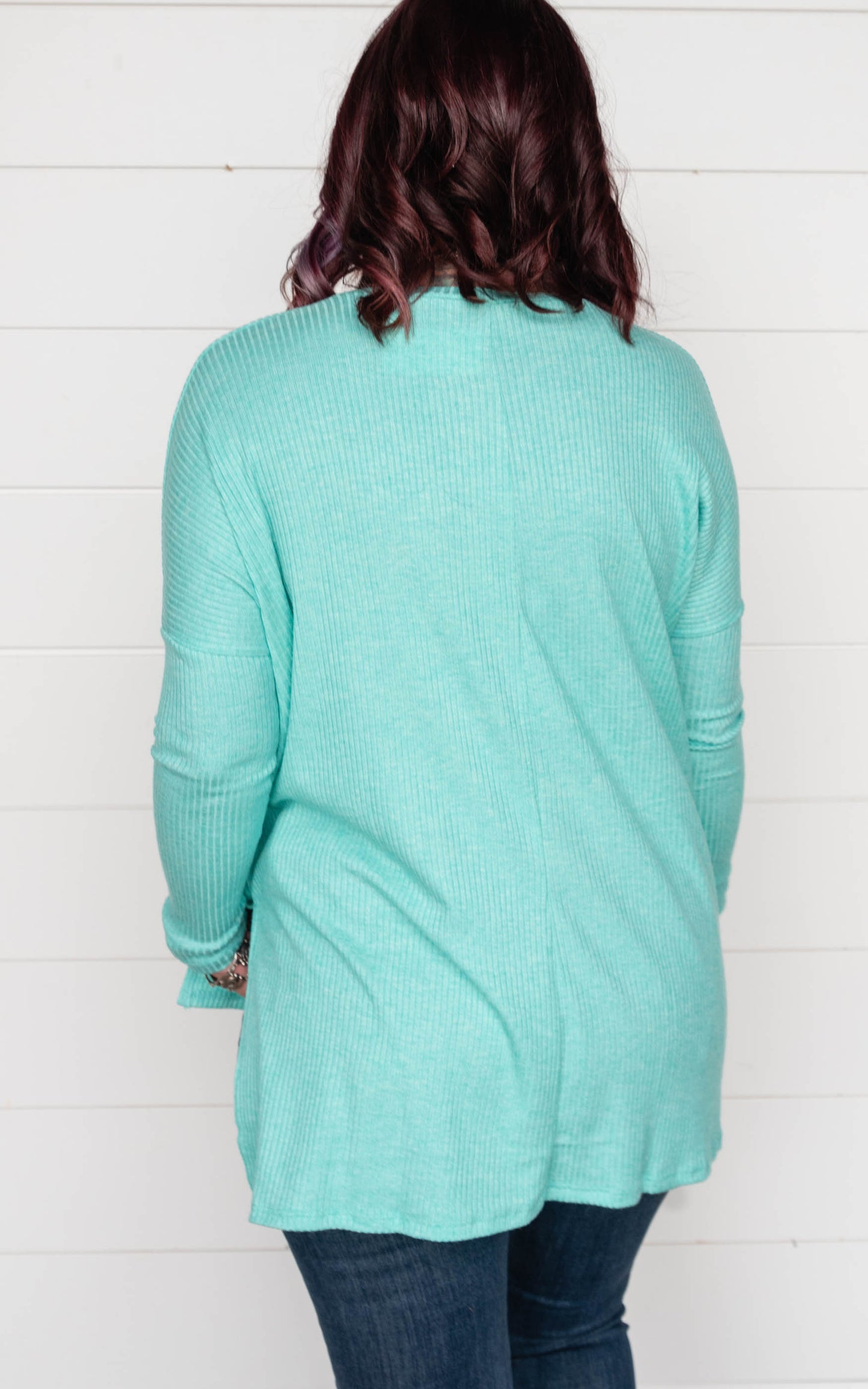 Heather Ribbed Dolman Top - Final Sale