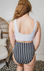 White Ribbed Tankini Top | FINAL SALE