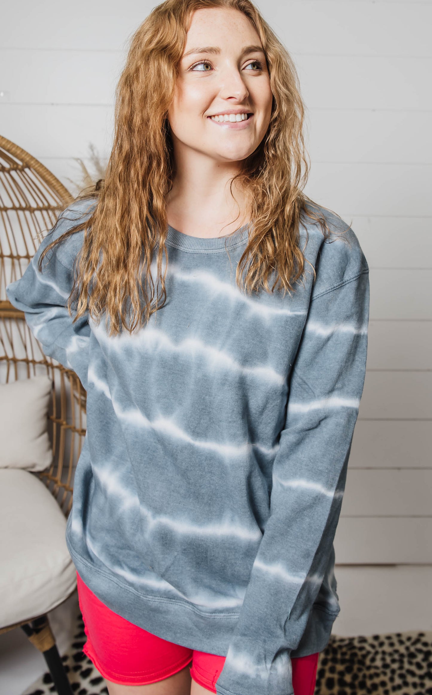 line tie dye sweater