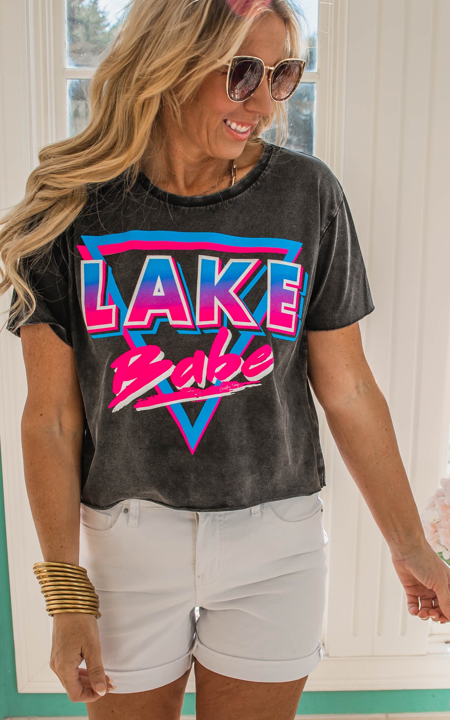 Acid Black Lake Babe Crop Tee