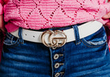 GG Buckle Leather Belt | FINAL SALE