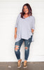 Oversized V-Neck Tunic Top - Final Sale*