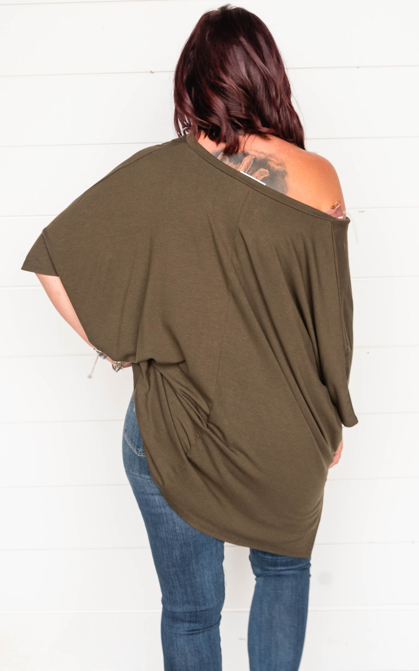 Oversized V-Neck Tunic Top - Final Sale*