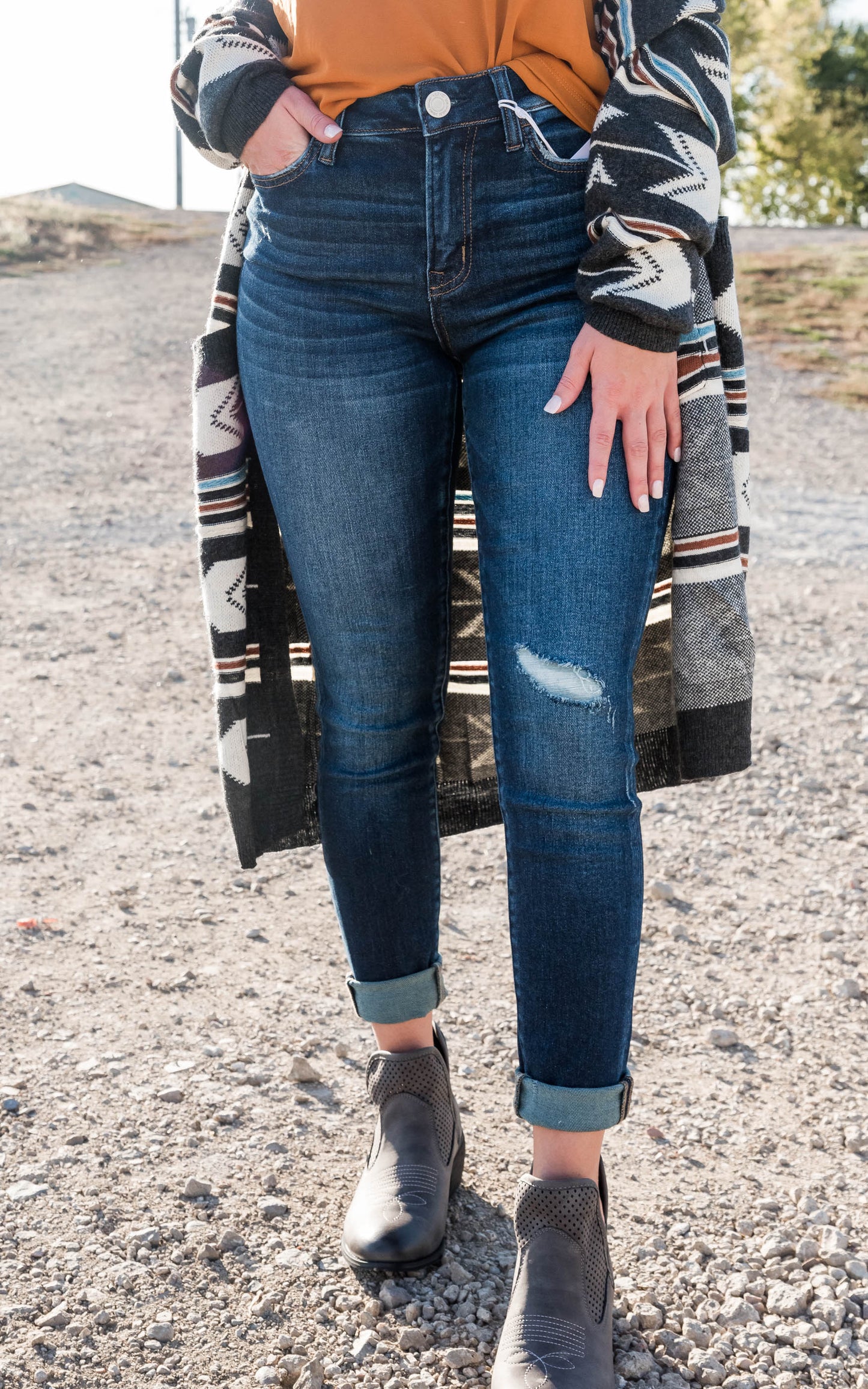  Mid Rise Ankle Skinny Denim Jeans - Vervet, CLOTHING, VERVET, BAD HABIT BOUTIQUE 