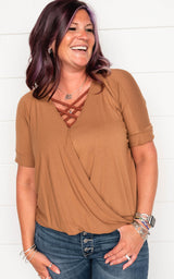 Wrap Front Rayon Blouse - Final Sale