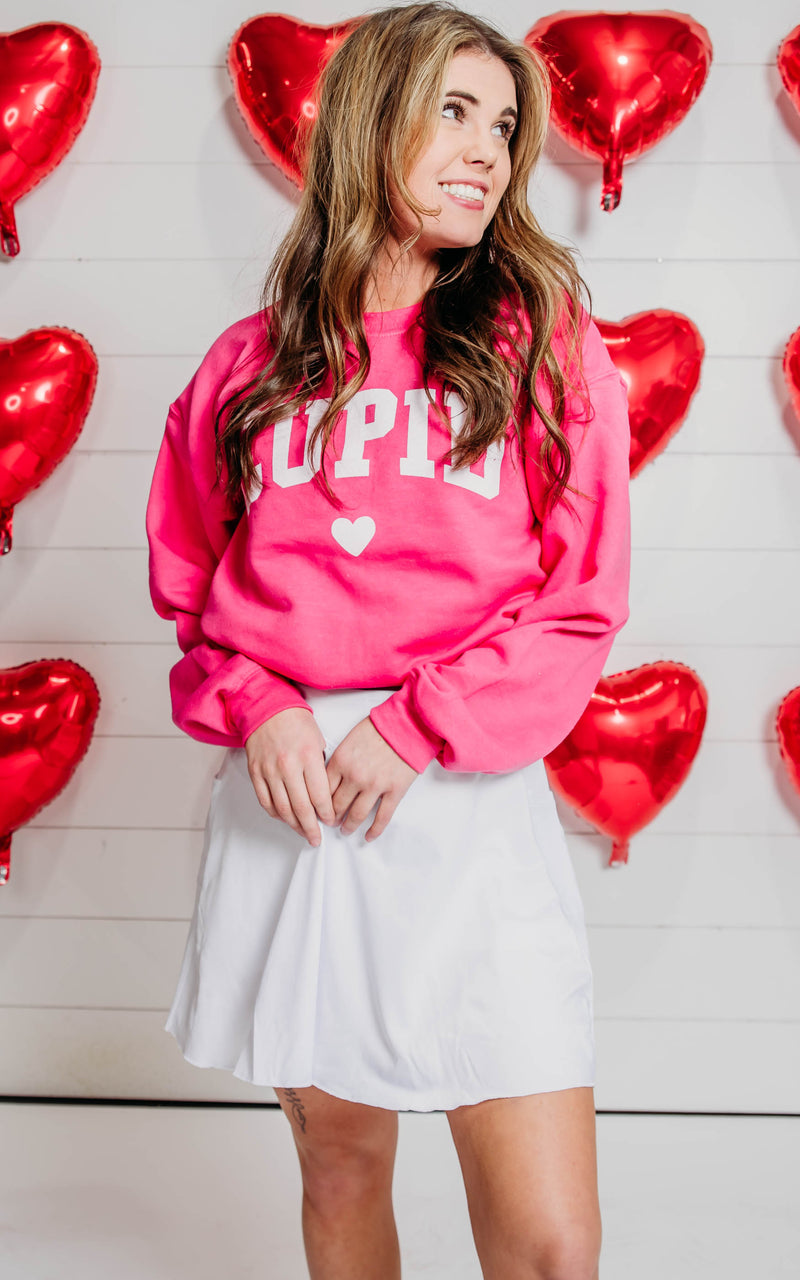 Cupid Heart Crewneck Sweatshirt** - Final Sale