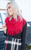  Chenille Fringe Knit Infinity Scarf, CLOTHING, Leto, BAD HABIT BOUTIQUE 