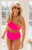 Hot Pink 2 piece Swimsuit Bikini