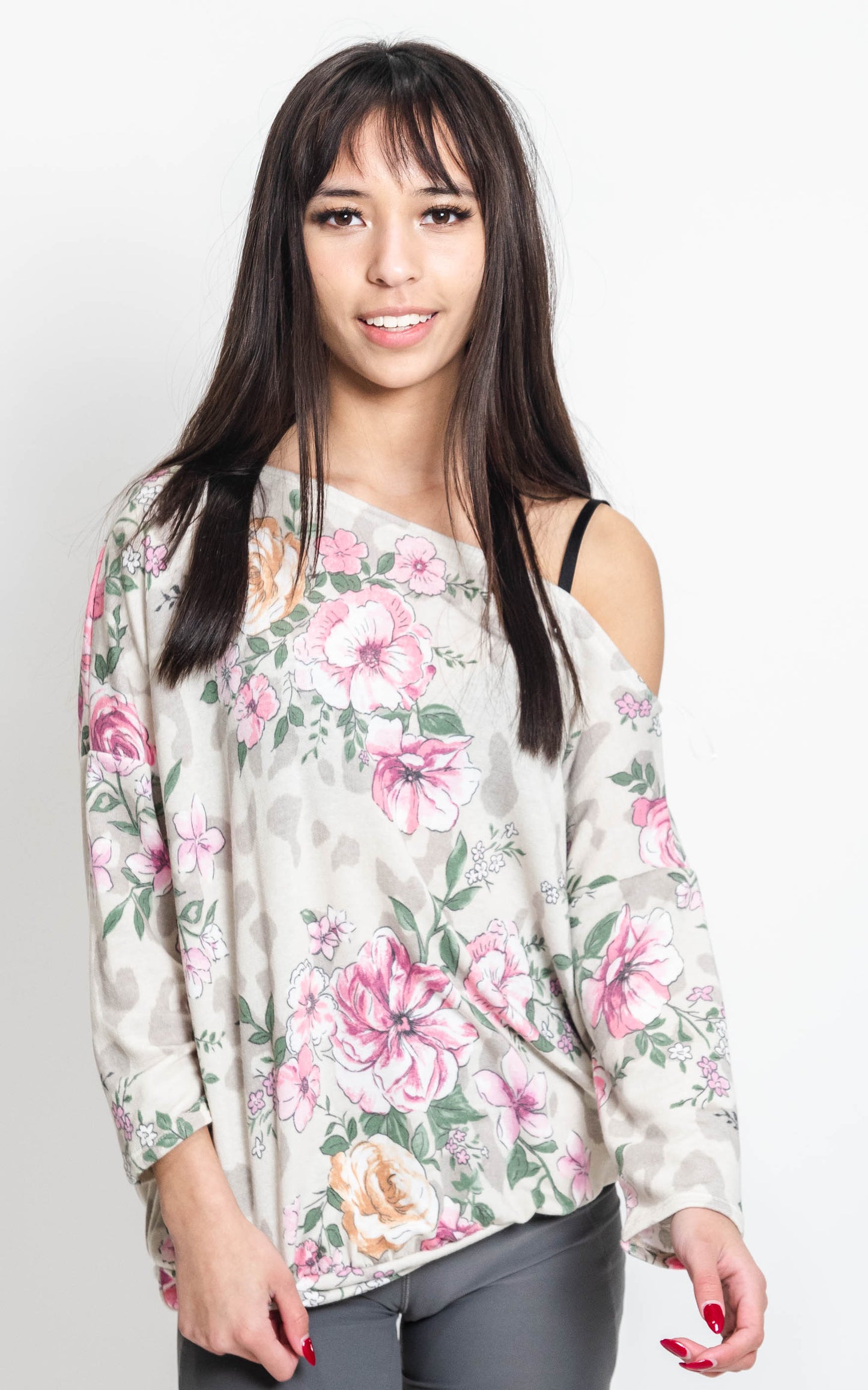 Fresh Floral Cold Shoulder Top - BAD HABIT BOUTIQUE 