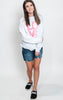 ombre animal print LOVE sweatshirt 