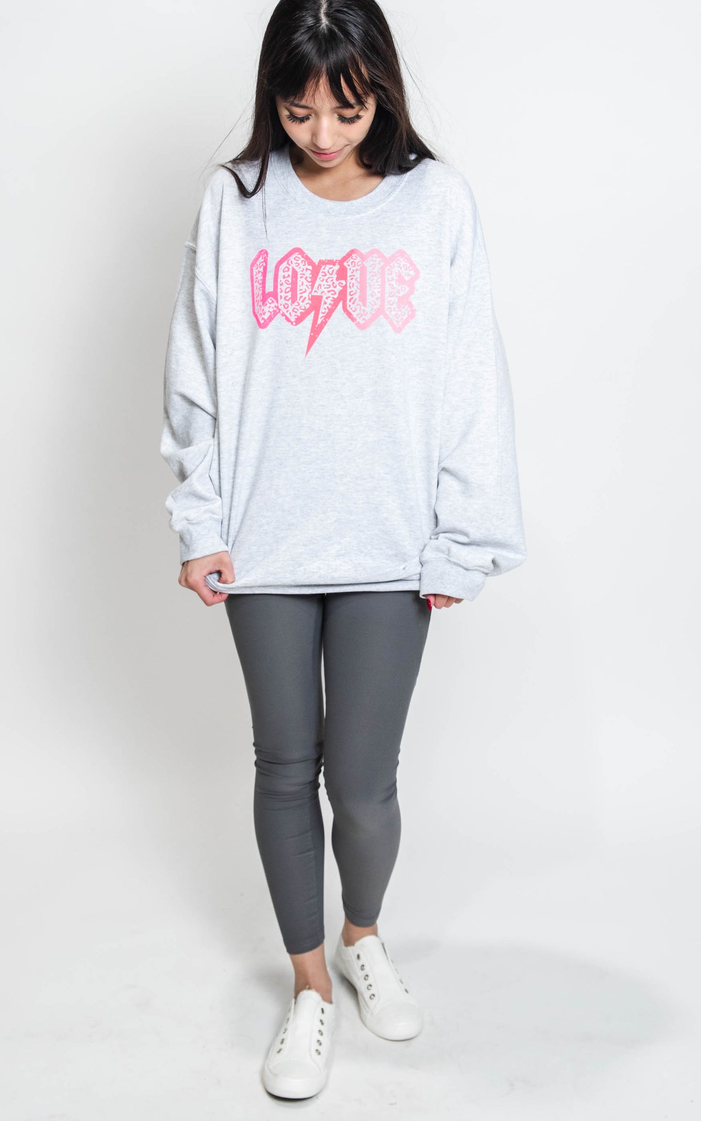 hot pink love cheetah sweatshirt 