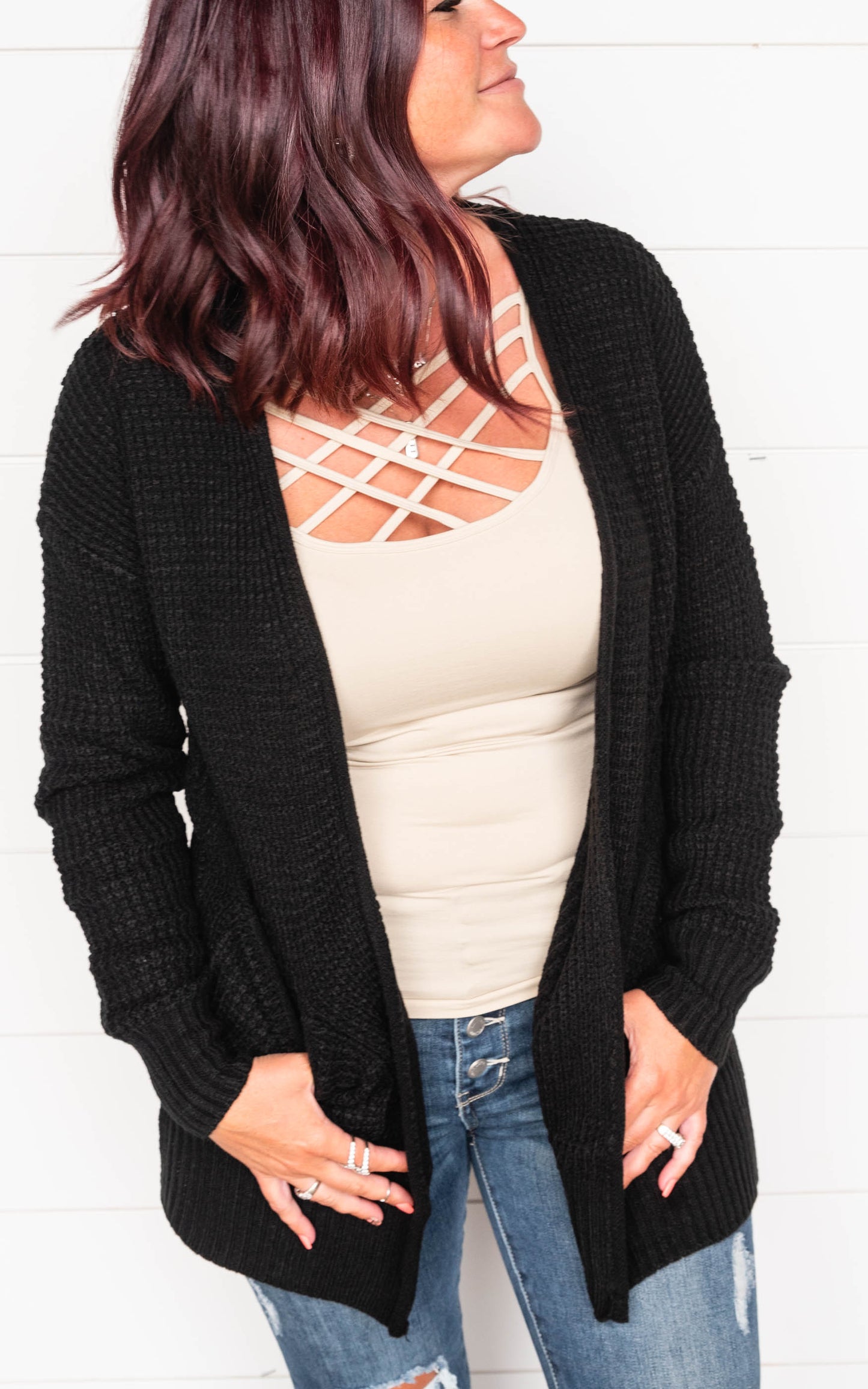 Waffle Knit Cardigan - Part 2 - Final Sale