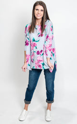 casual floral tunic top for spring 