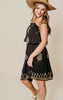 black palm leave dress