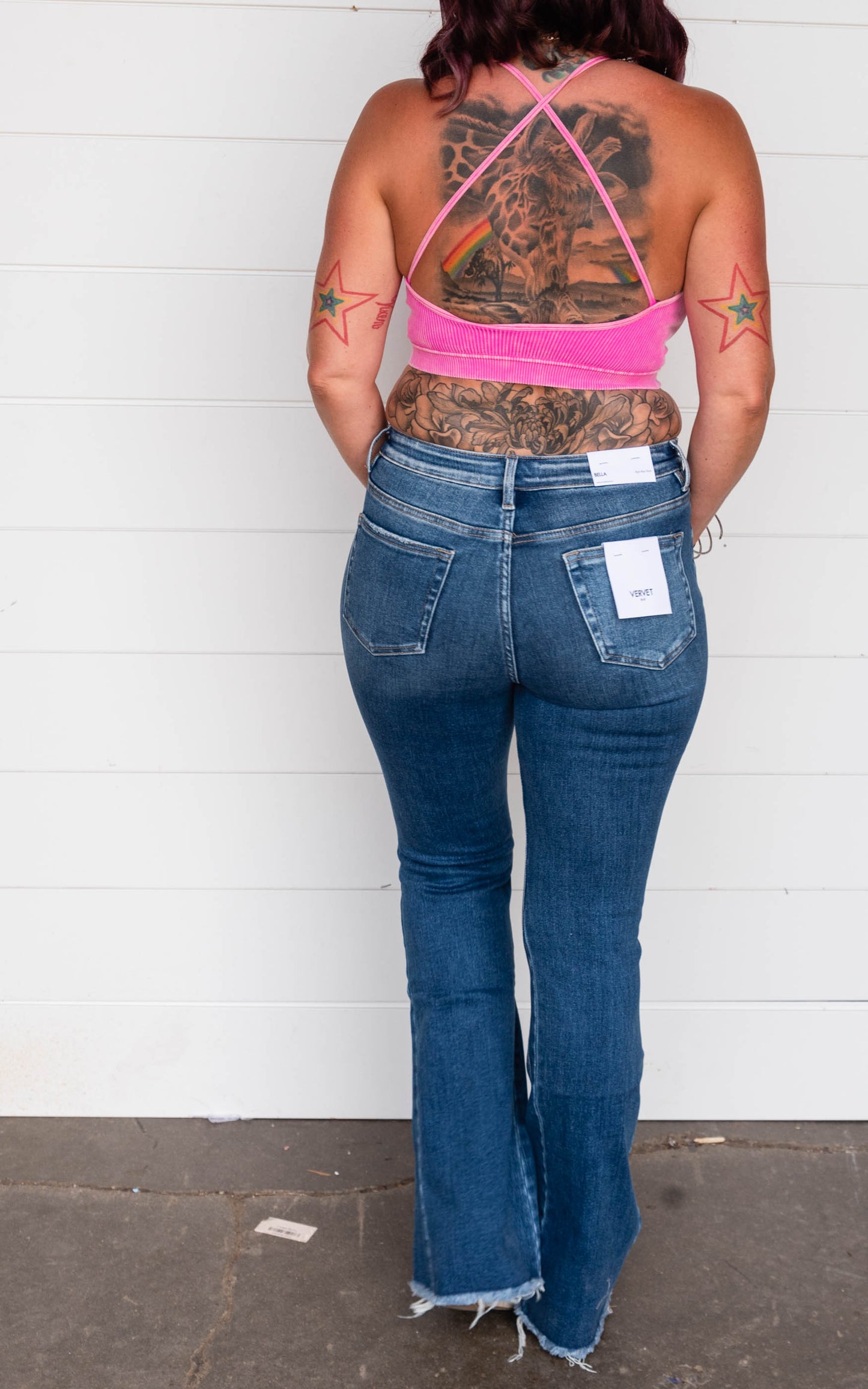 High Rise Super Flare Jeans - Vervet