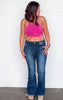 Mid Rise Denim Flare Jeans - Vervet - Final Sale