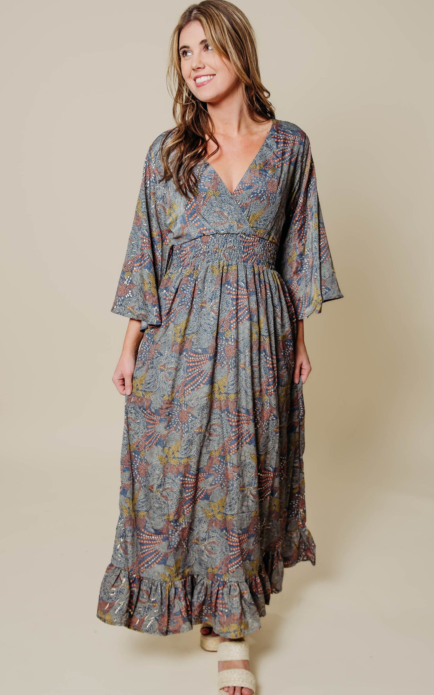 kimono maxi dress