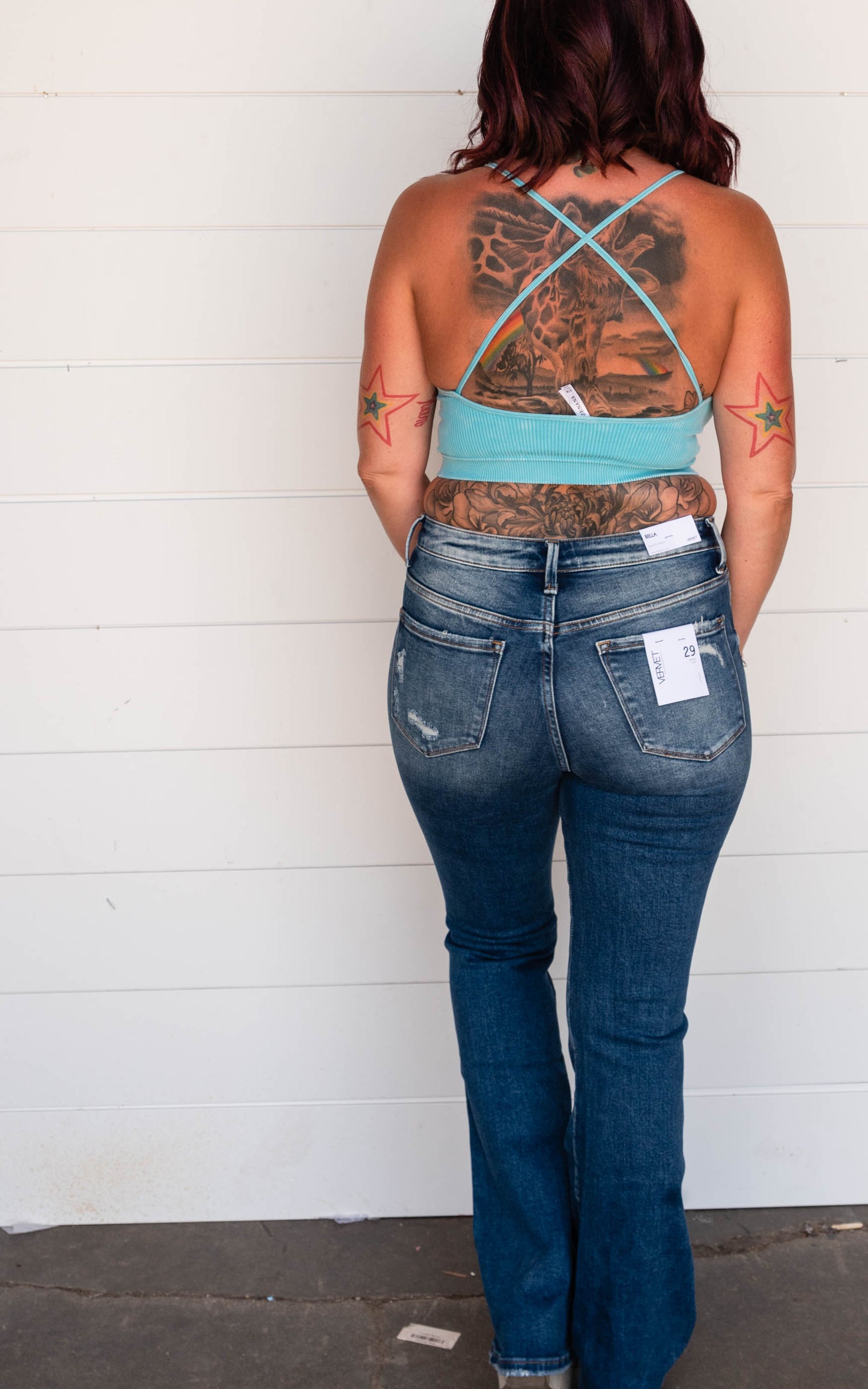 Until Then High Rise Vintage Flare Denim Jeans - Vervet | FINAL SALE