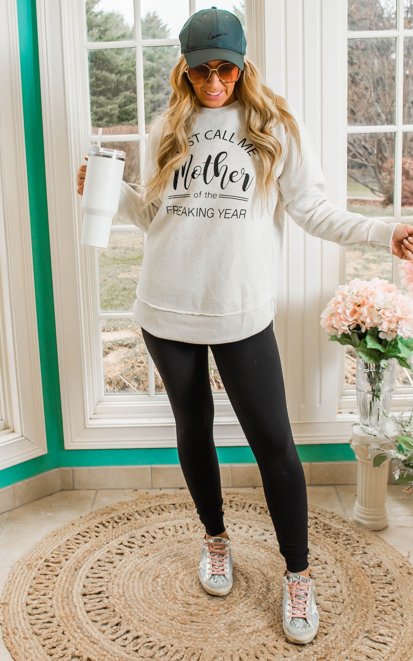 Just Call Me Mother of the Freaking Year Weekend Fleece Tunic** - Final Sale