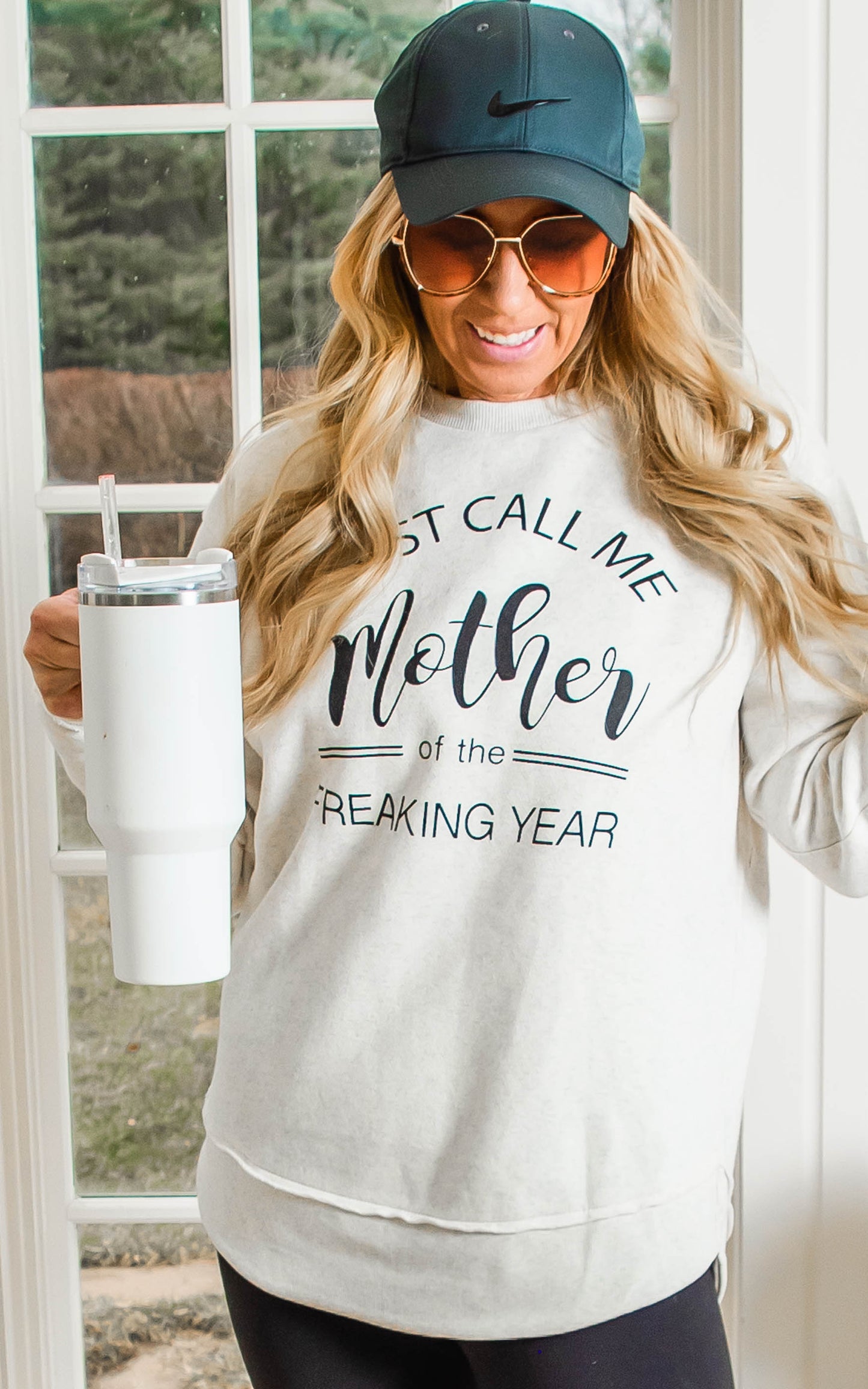 call me mother of the year weekend fleece tunic 