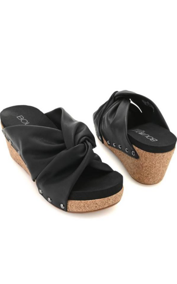 black wedge sandal 