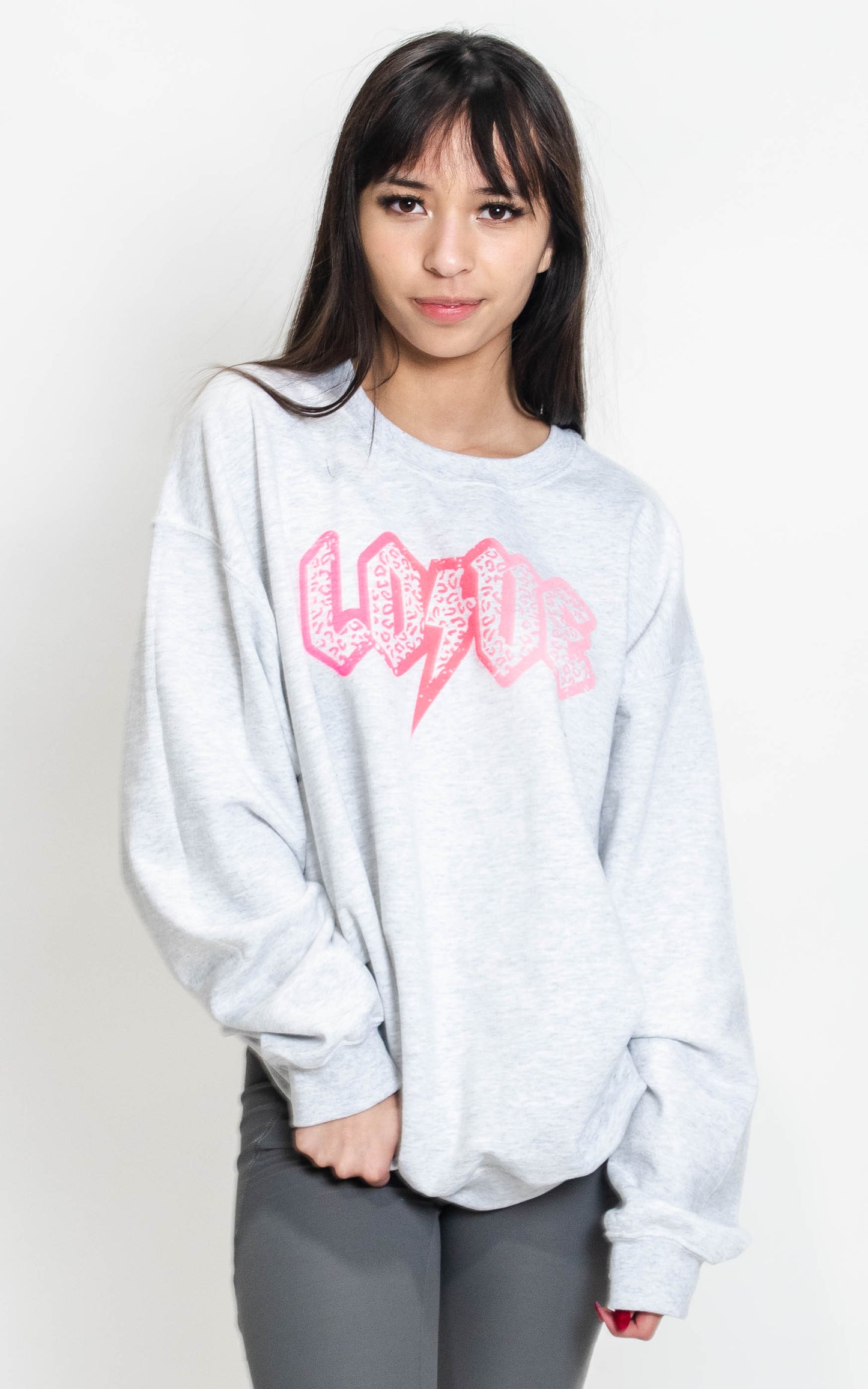 lo/ve ombre cheetah print sweatshirt 