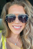 Showstopper Studded Aviator Sunglasses