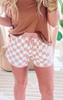 checkered drawstring shorts 