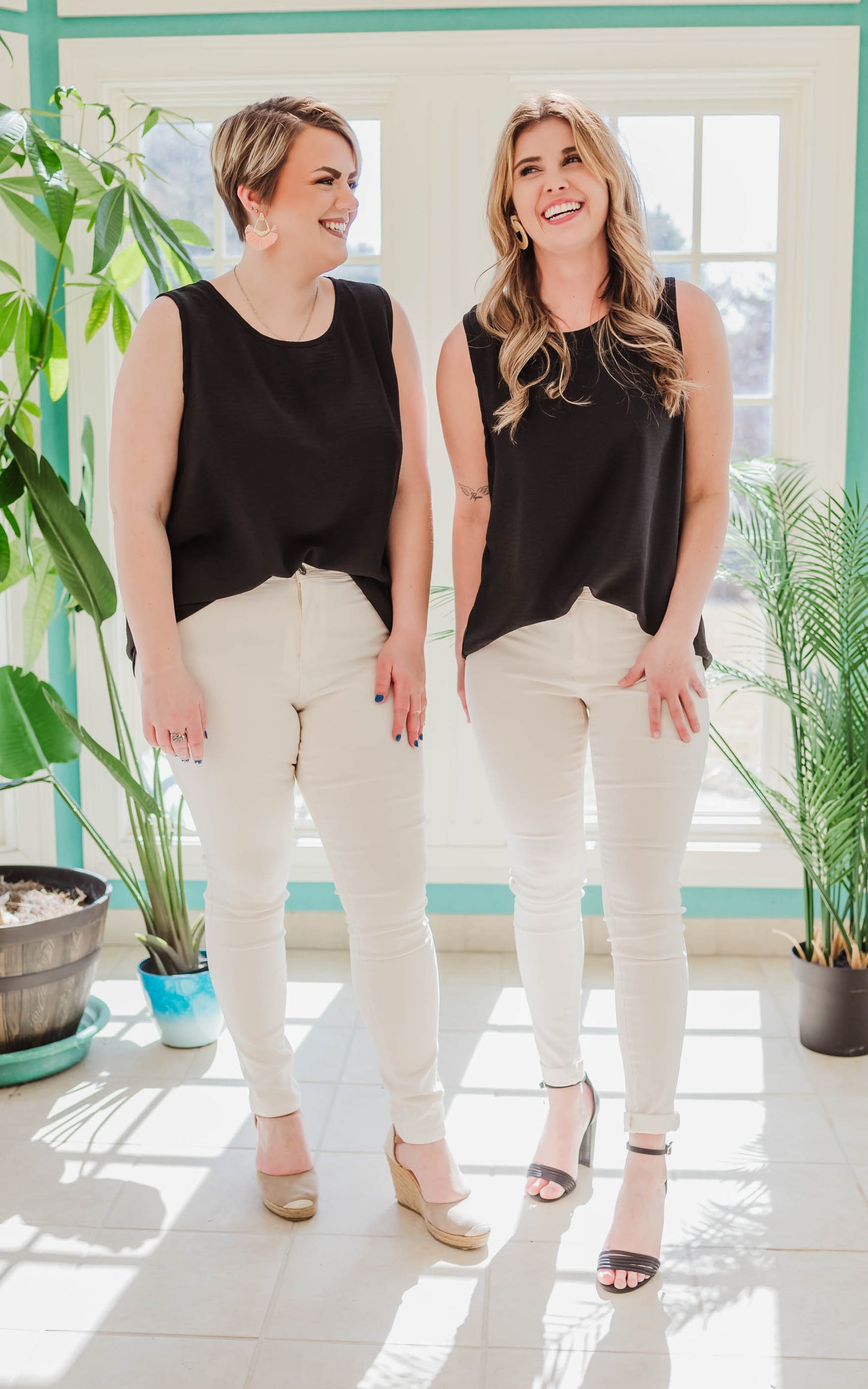 black chiffon tank 