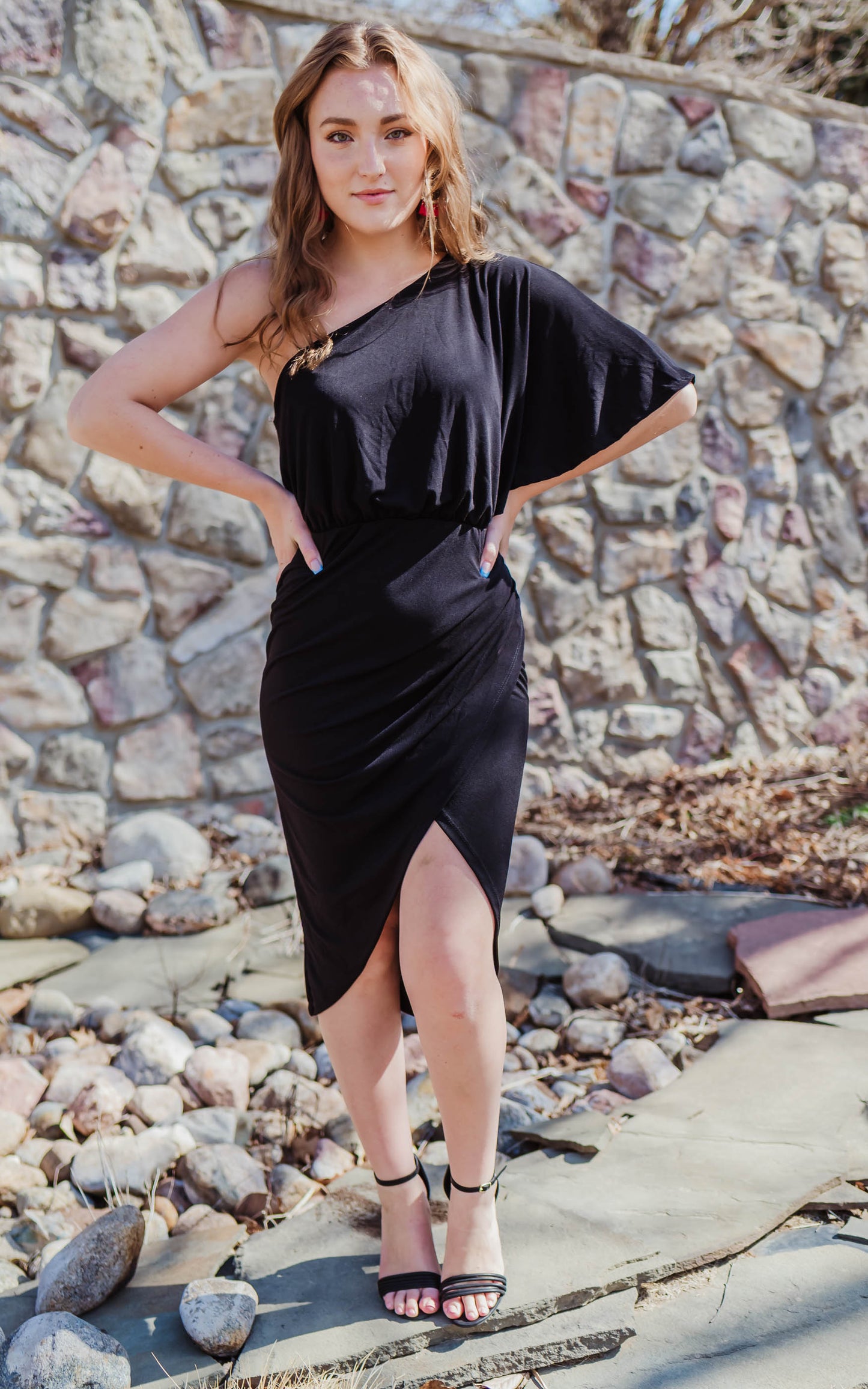 black off the shoulder dress 