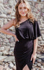 black one shoulder dress 