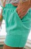 Mint Linen Shorts