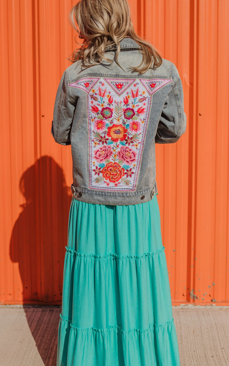 embroidered denim jacket 