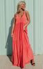 coral maxi dress