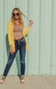 yellow snap cardigan 