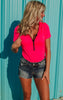 neon fuchsia bodysuit