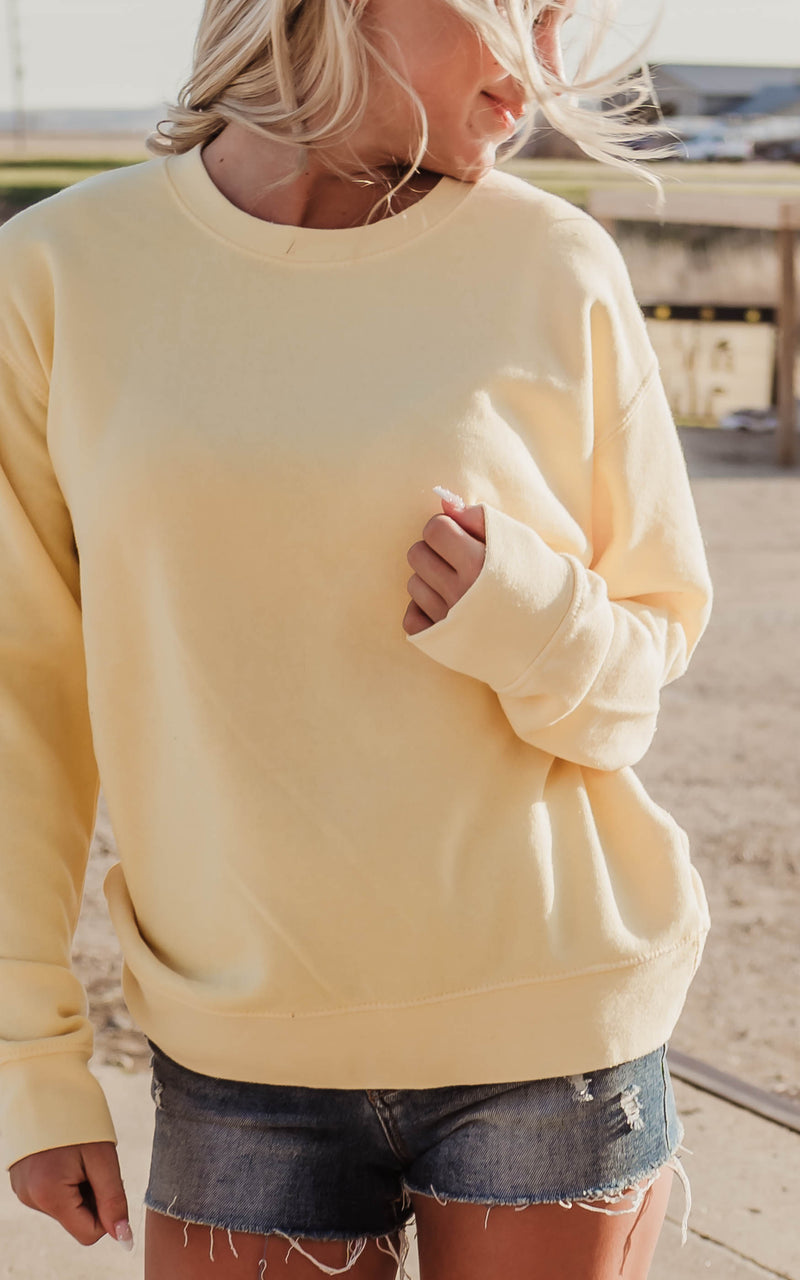 basic yellow crewneck 