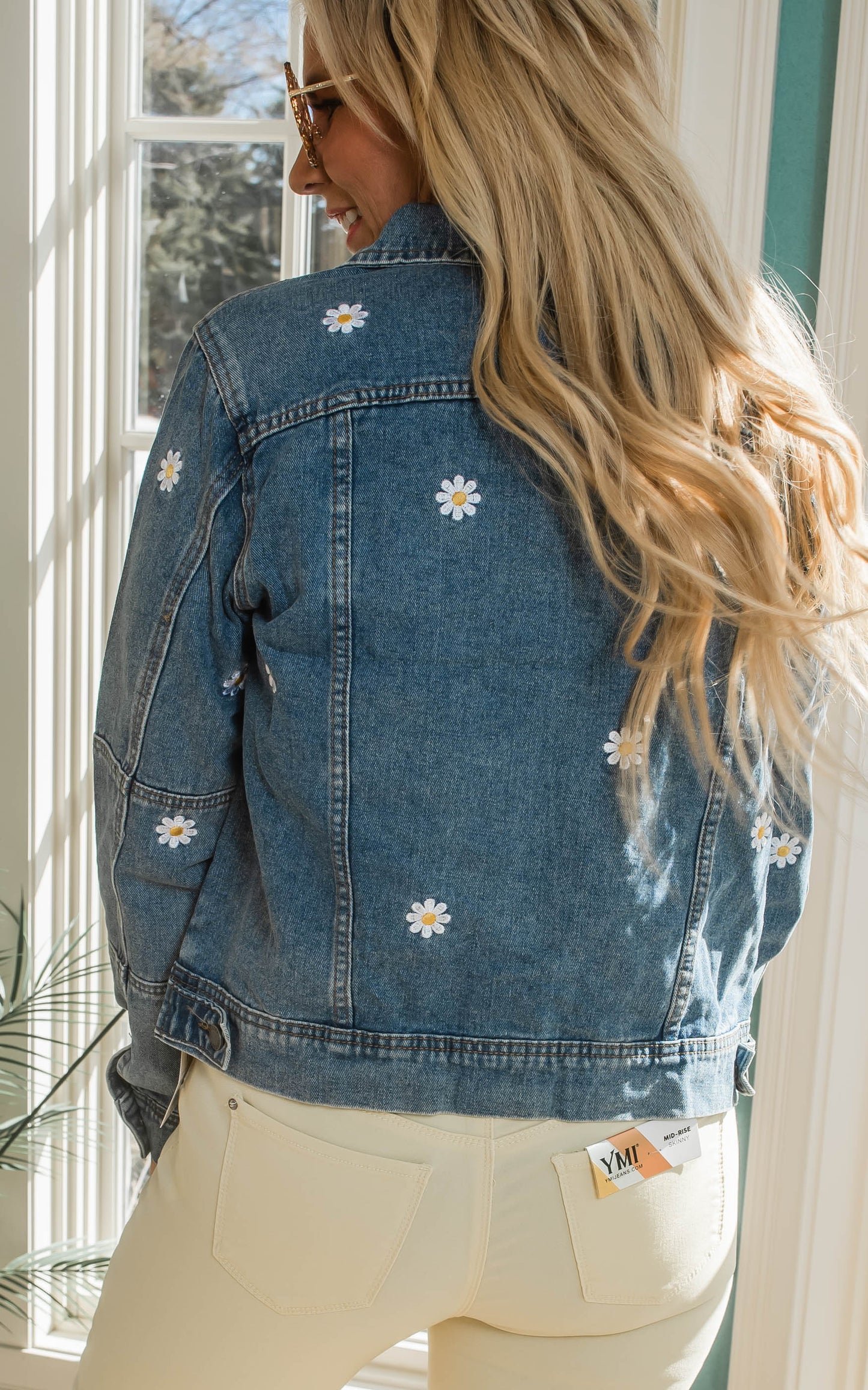 Daisy Embroidered Denim Jacket