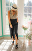 black wide leg crop 