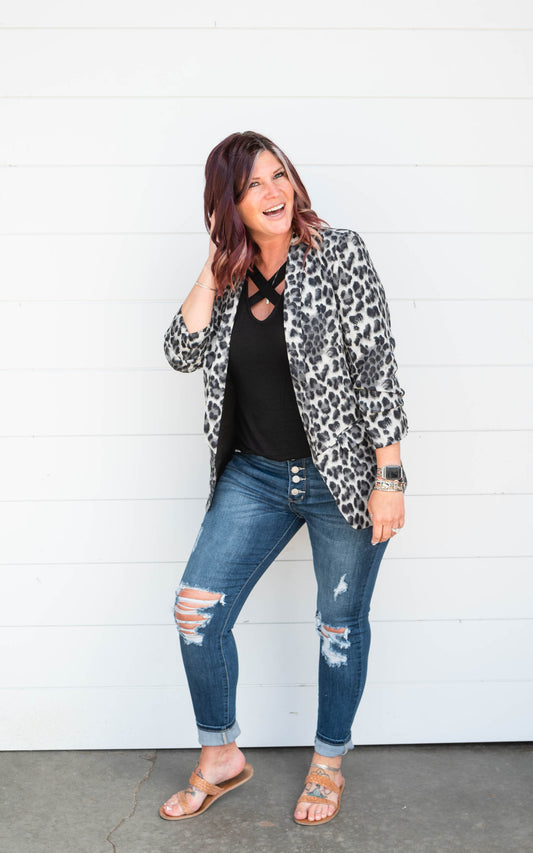 leopard blazer 