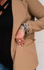 tan leopard blazer 